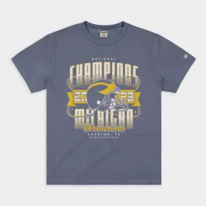 Michigan Football 2023 Champions Vintage Heavyweight Tee