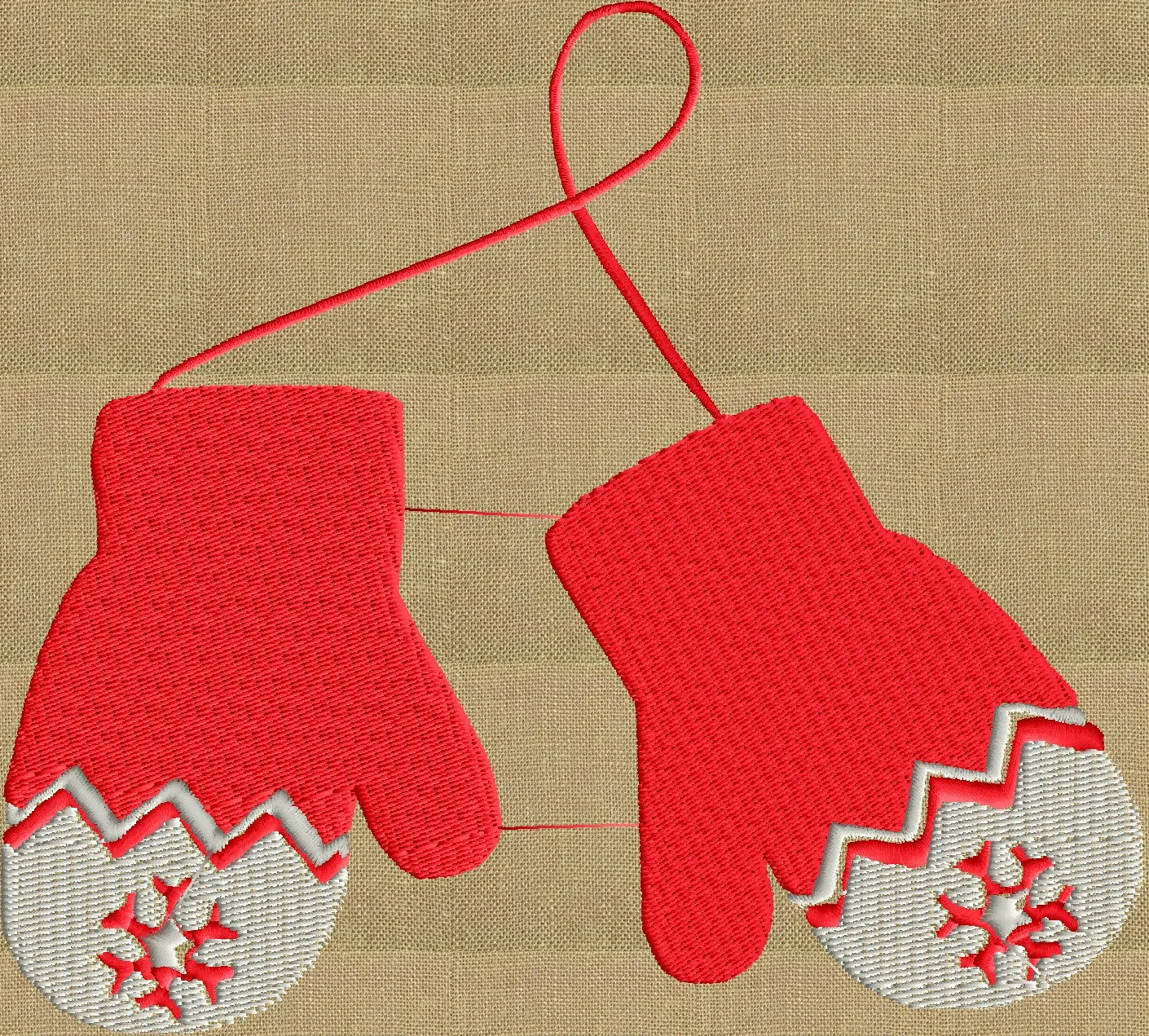 Mittens retro cute - EMBROIDERY DESIGN FILE - Instant download - fun stuff