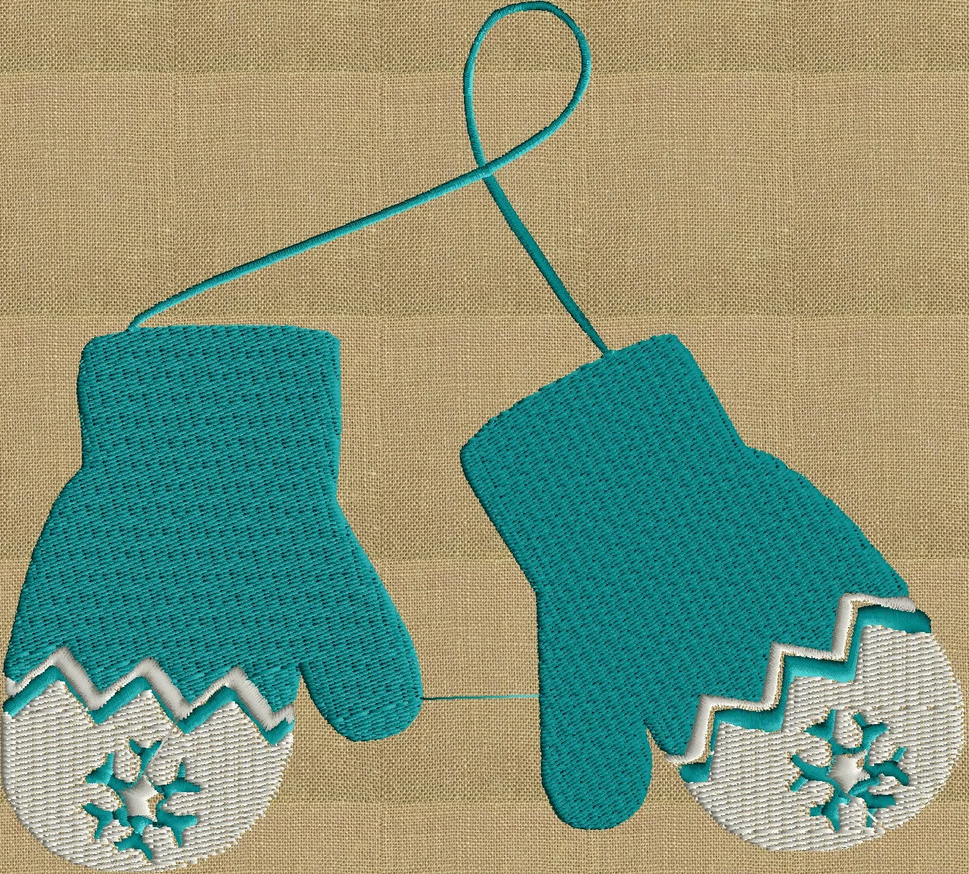 Mittens retro cute - EMBROIDERY DESIGN FILE - Instant download - fun stuff