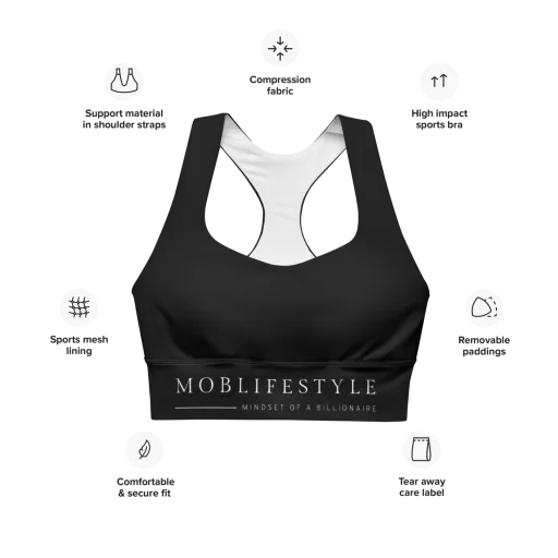 MOB Classic BLK Longline sports bra Series