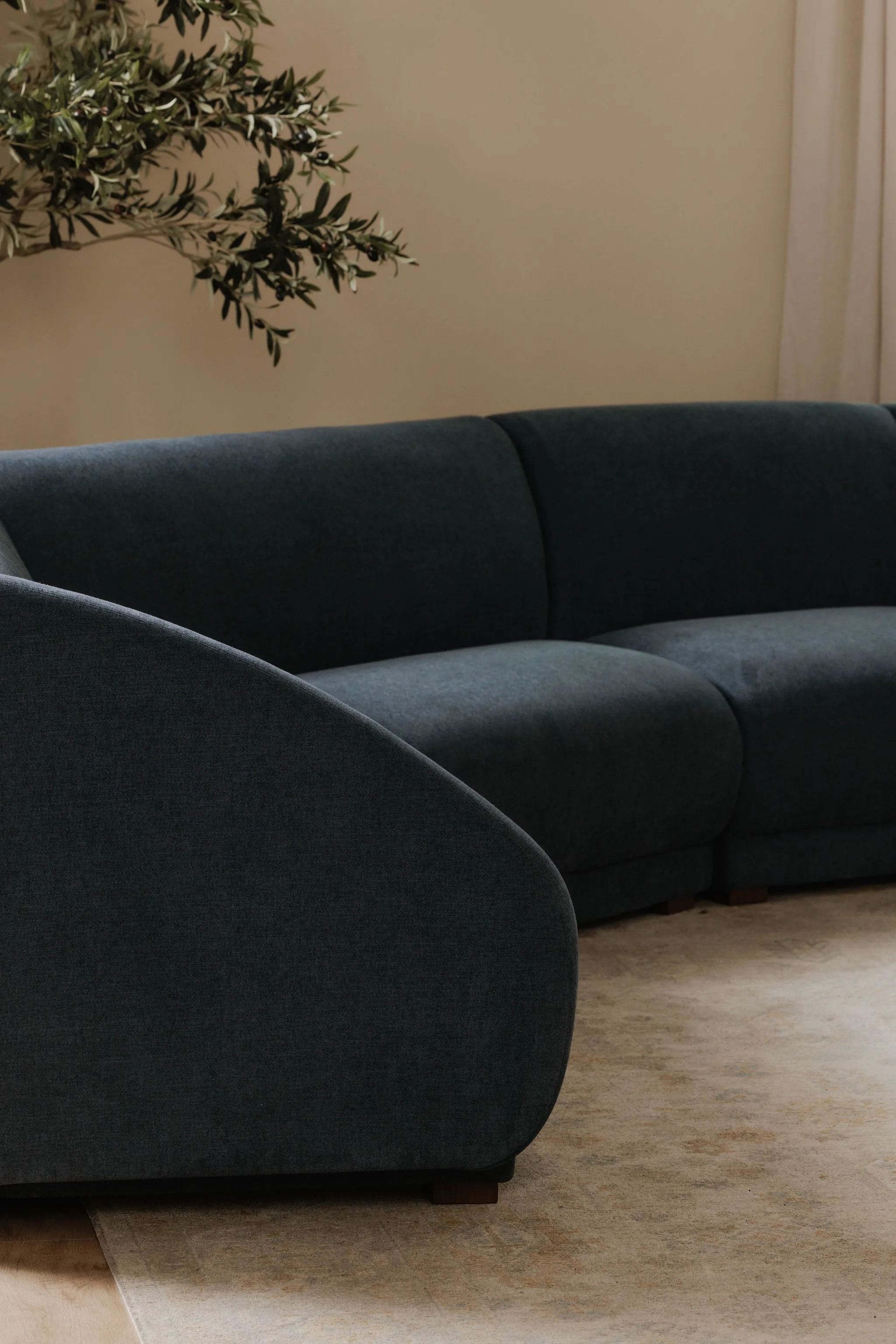 Modern Armchair with Rearward Facing Design