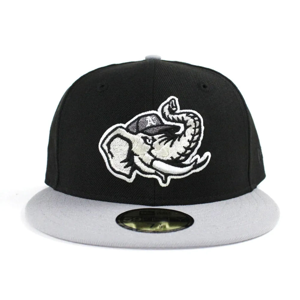 Modesto Athletics New Era 59Fifty Fitted Hat (Air Jordan Retro 1 Rox Brown Black Gray Gray Under Brim)