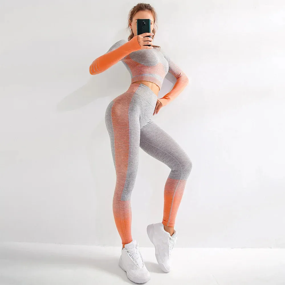 Move Like Diva Women's Seamless Yoga Sports Suits Set