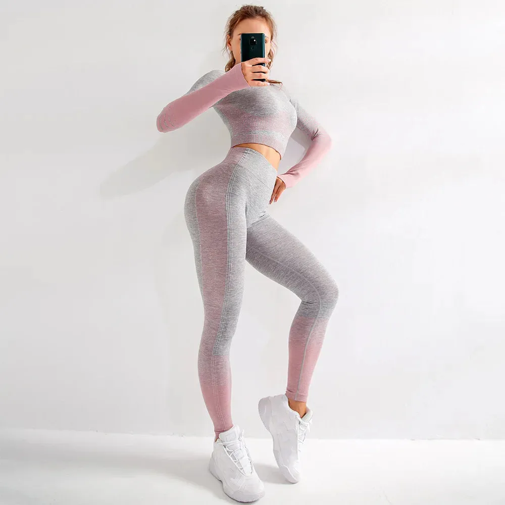 Move Like Diva Women's Seamless Yoga Sports Suits Set