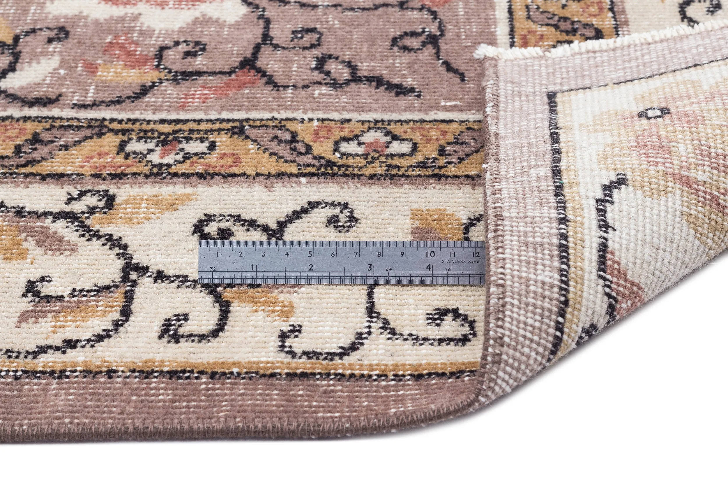 Naturel Vintage Rug  I Traditional Design Rug | Turkish Rug | Hand Weaving Rug  | Living Room Rug | Wool Rug | Vintage Rug | Tumbled Rug  | Naturel Rug | Boho Rug I 6'6'' x 10'6'' ft 198 x 319 cm