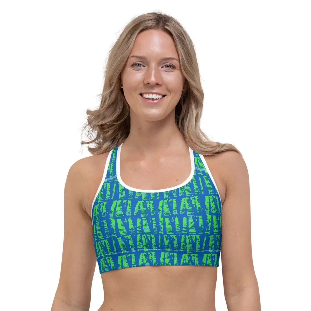 Neon Batik Sports Bra