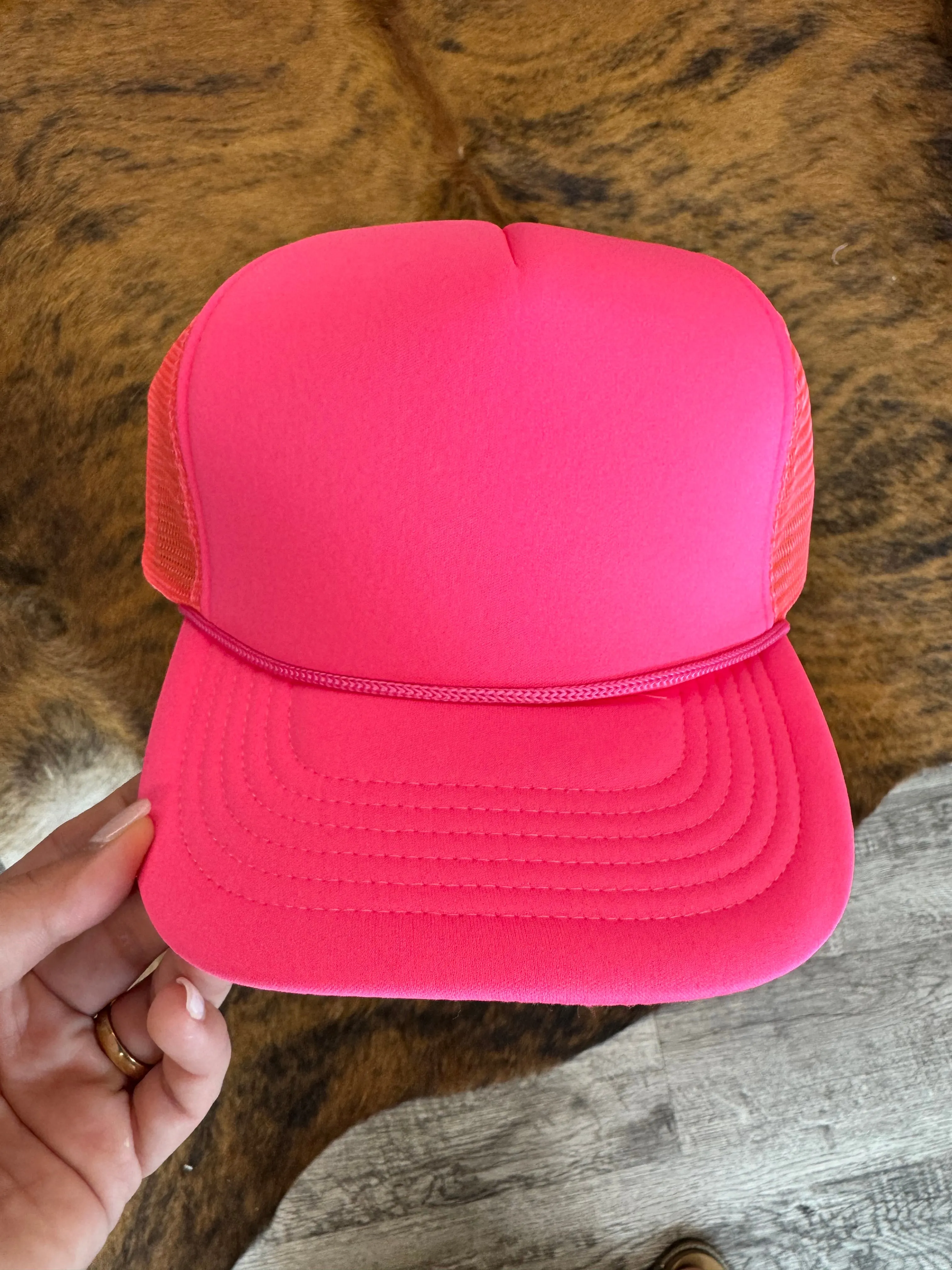 Neon Pink Trucker Hat