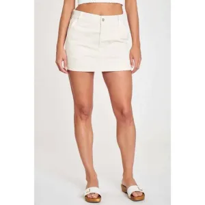 NEW DAZE denim low waist mini skirt in cream