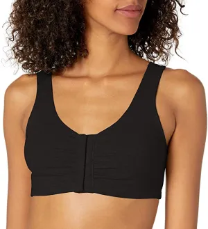 New Fruit of the Loom Women's Front Closure Cotton Bra, Black, Sz 34!