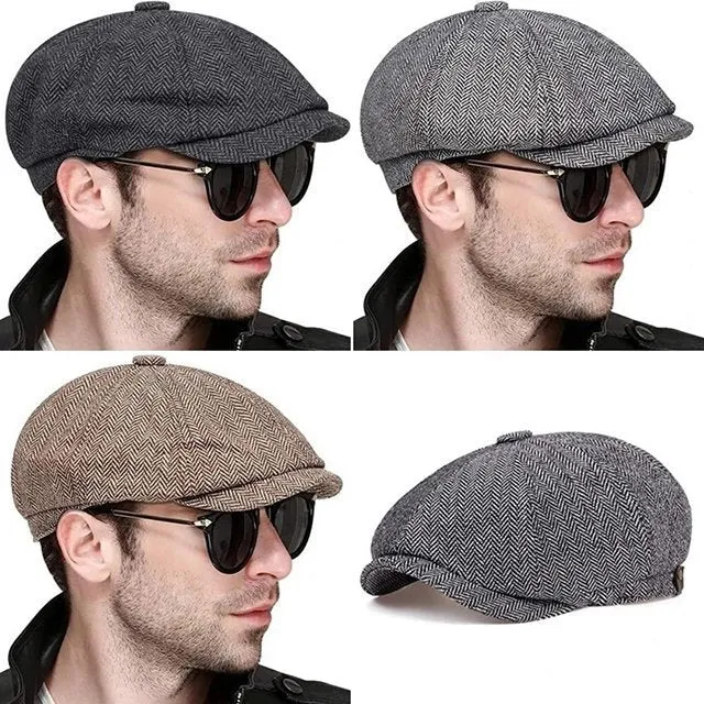 ??NEW YEAR SALE?? Vintage Herringbone Octagon Cap