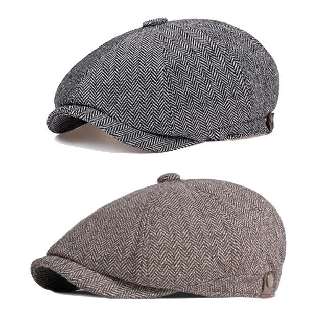 ??NEW YEAR SALE?? Vintage Herringbone Octagon Cap