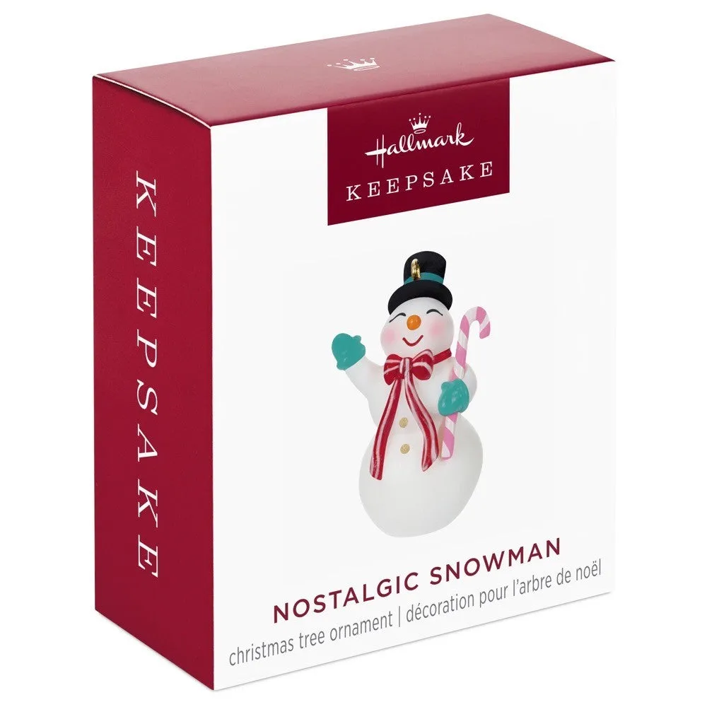 Nostalgic Snowman Miniature Hallmark Keepsake Ornament 1.45''