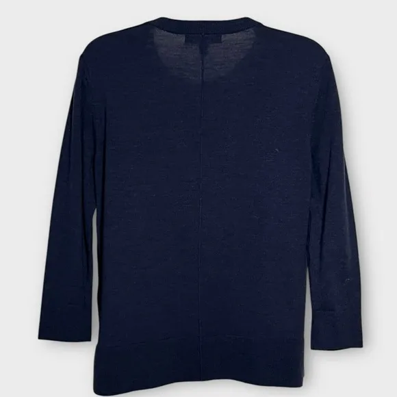NWOT BANANA REPUBLIC Au Revoir Embroidered Merino Wool Sweater Size Medium