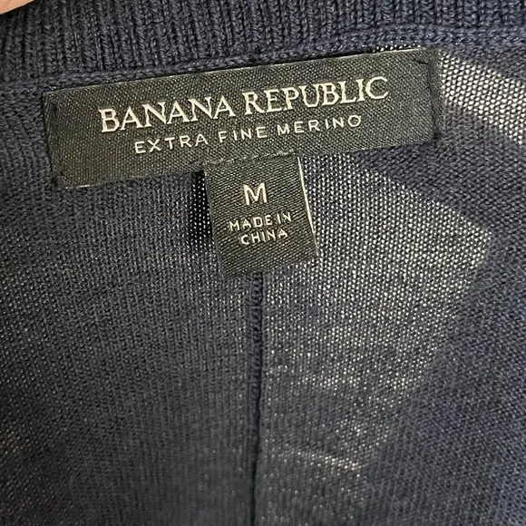 NWOT BANANA REPUBLIC Au Revoir Embroidered Merino Wool Sweater Size Medium