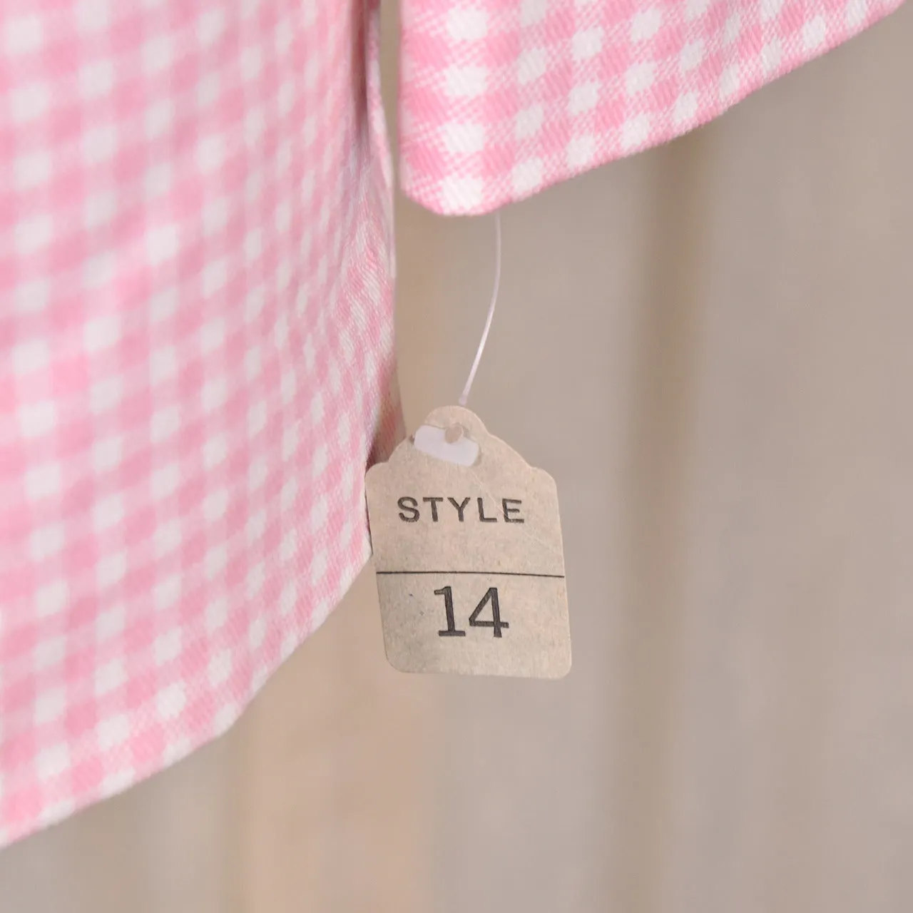 NWT 1980s Pink Gingham Blazer Jacket