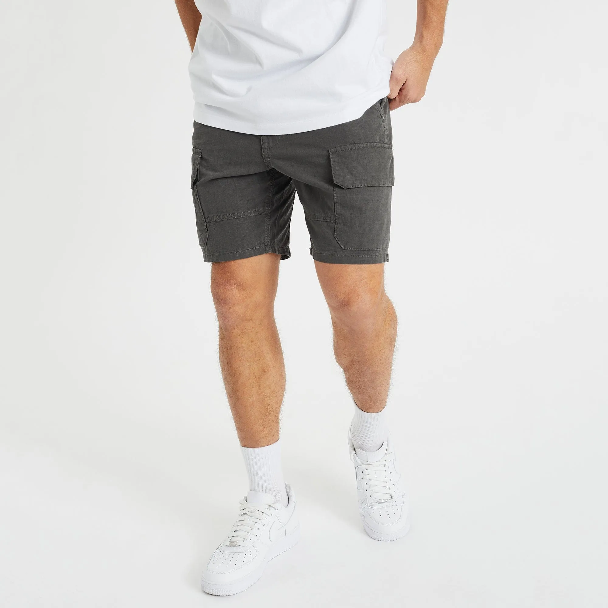 Overland Cargo Short Charcoal