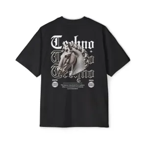 Oversized Techno Detachment Premium Drop Shoulder Short Sleeve T-Shirt