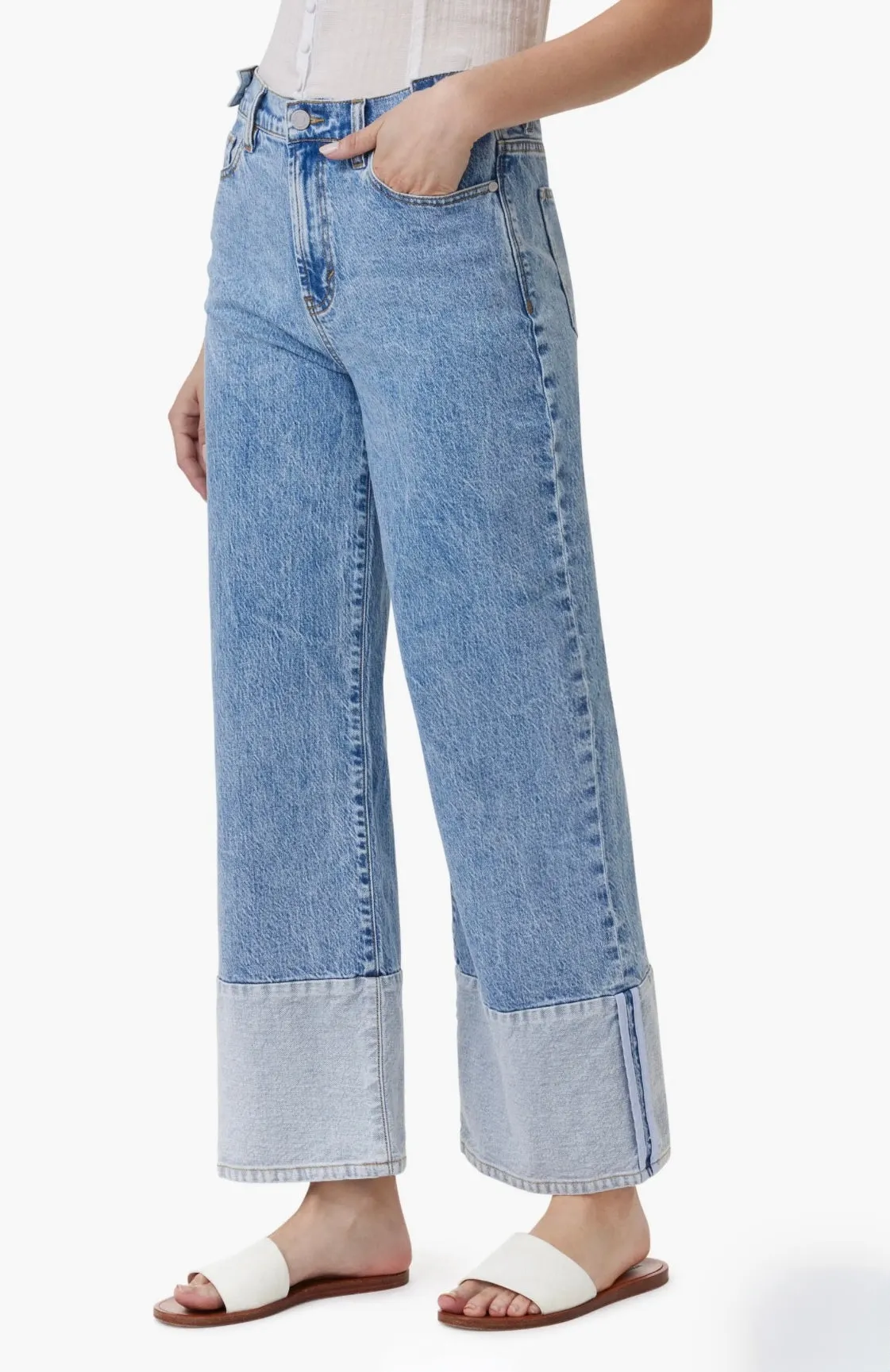 Pacific Coast Contrast Hem Wide Leg Jean