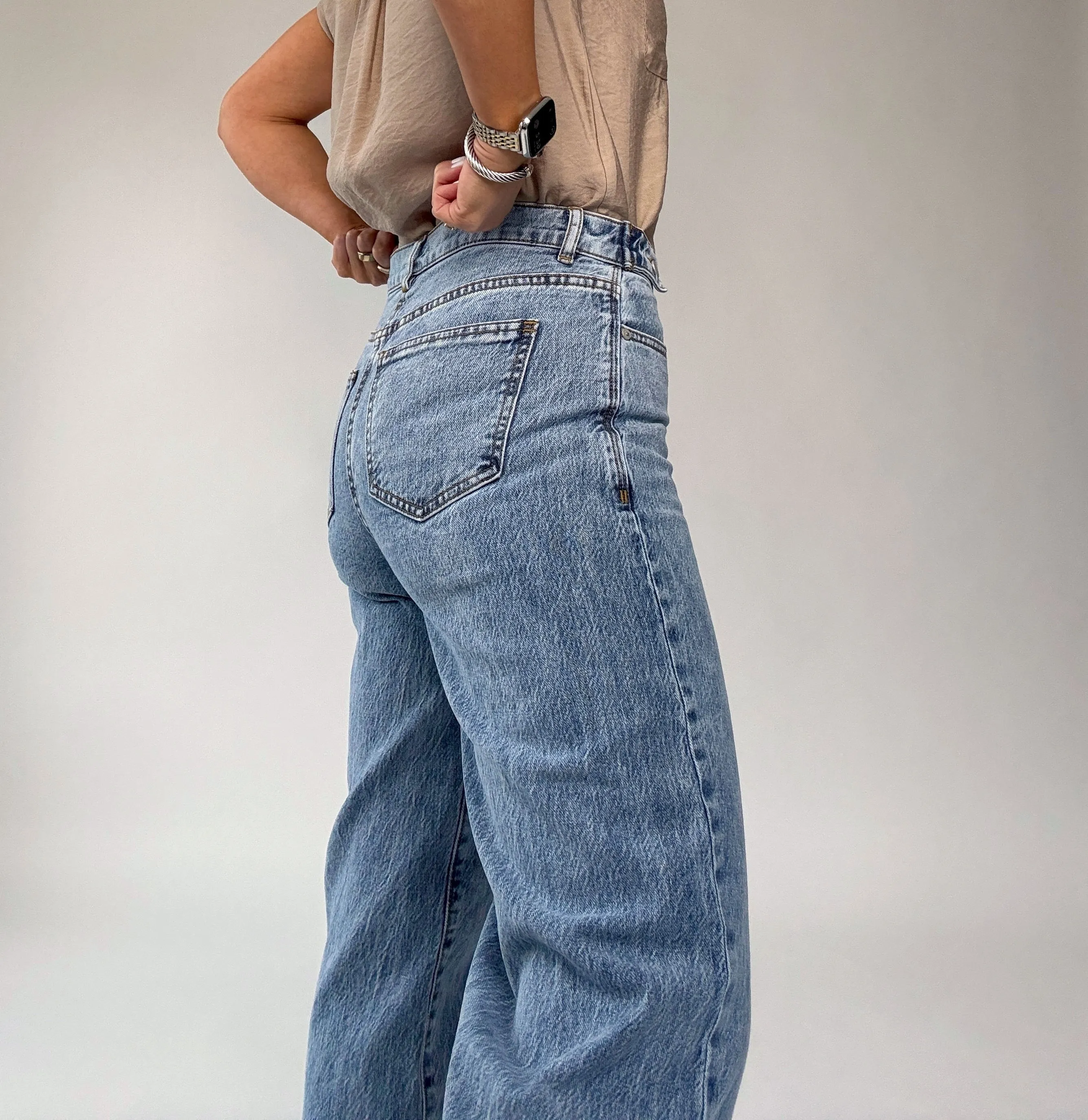 Pacific Coast Contrast Hem Wide Leg Jean