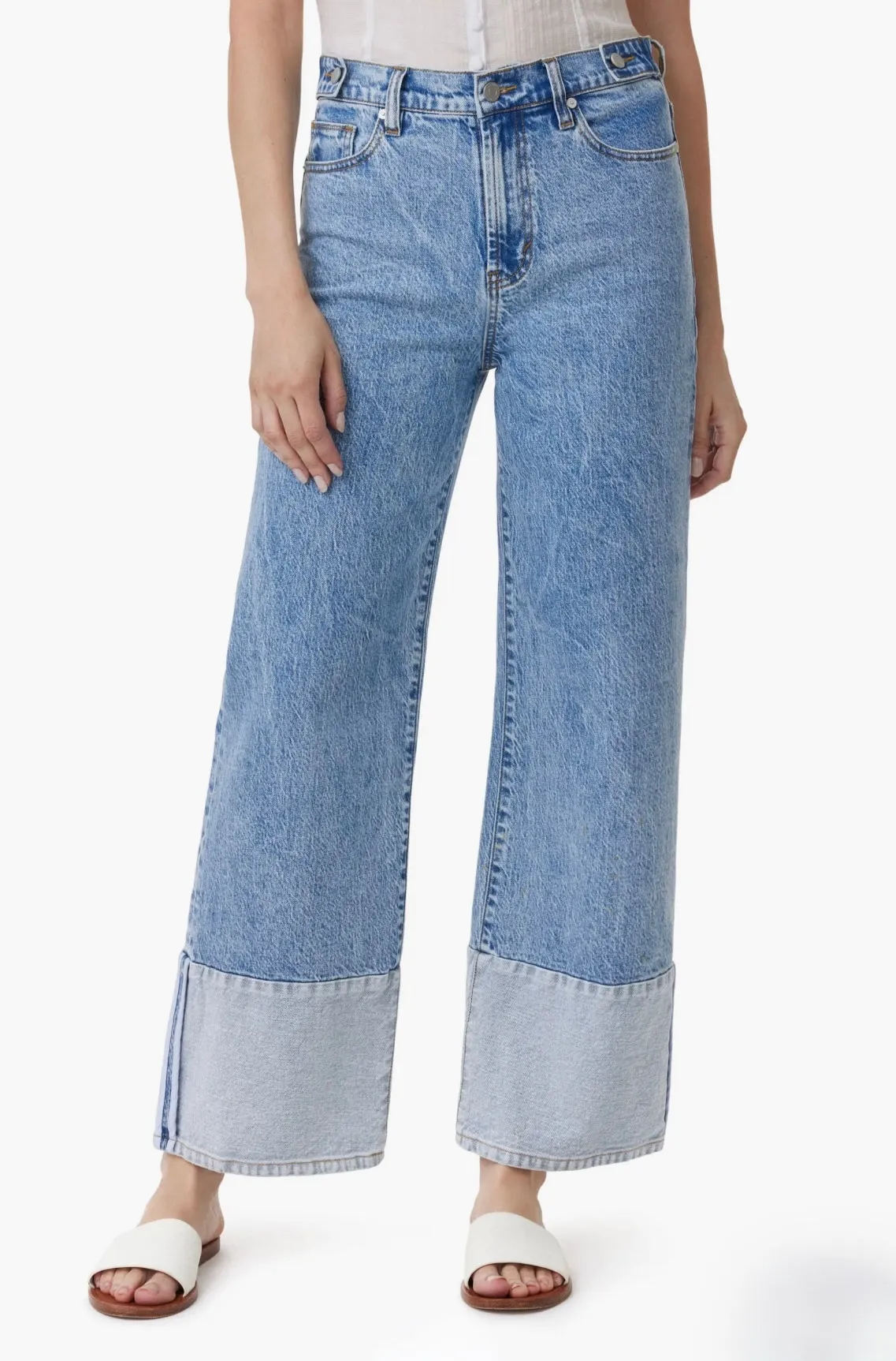 Pacific Coast Contrast Hem Wide Leg Jean