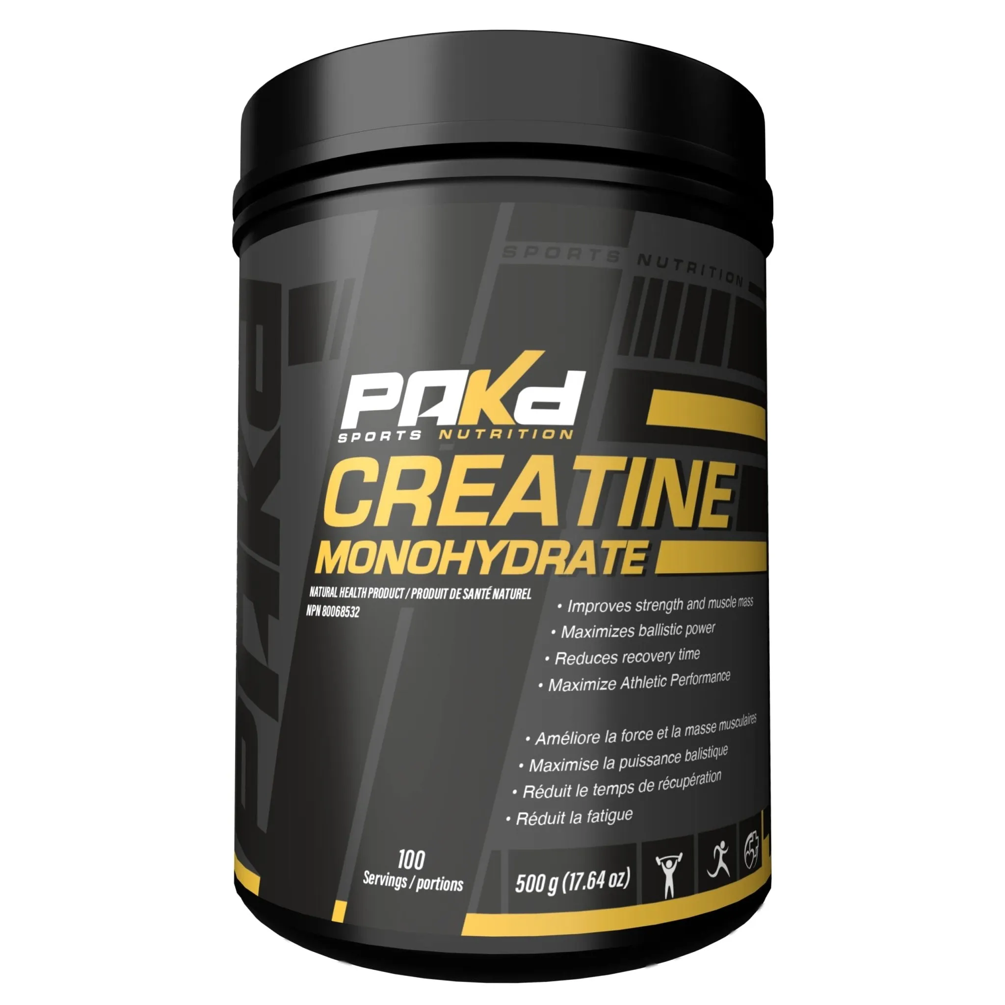 PAKd Sports Nutrition Creatine Monohydrate 500 Grams