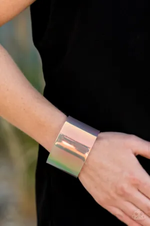 Paparazzi Holographic Aura - Multi Acrylic Cuff Bracelet
