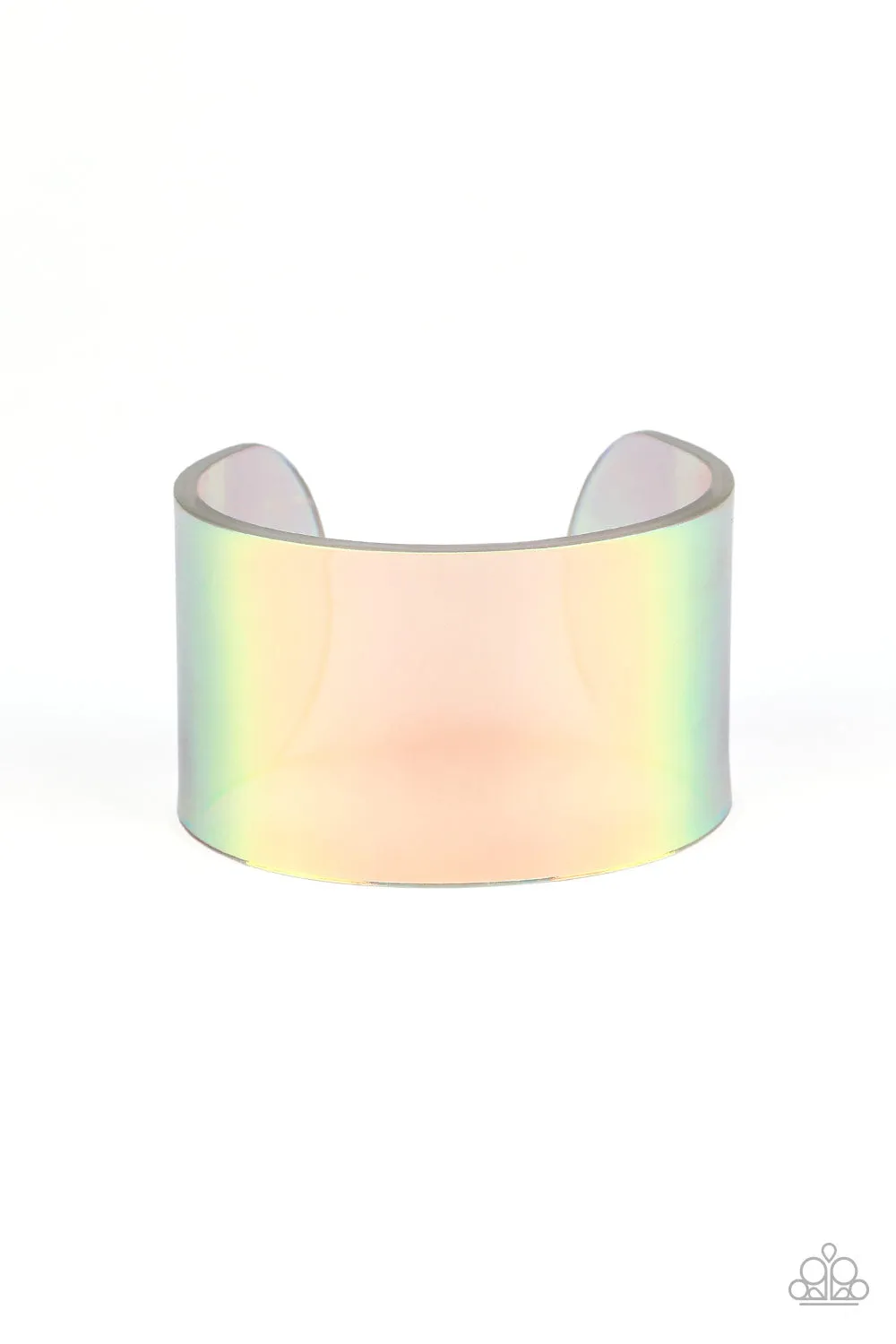 Paparazzi Holographic Aura - Multi Acrylic Cuff Bracelet