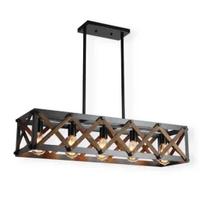 Pendant Wood And Matt Black ELR2054WB