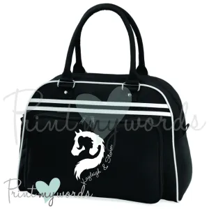 Personalised Equestrian Retro Bowling Bag - Hug Design