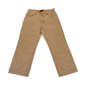Pierre Cardin Cropped Jeans | Vintage High End Luxury Designer Denim Beige Tan