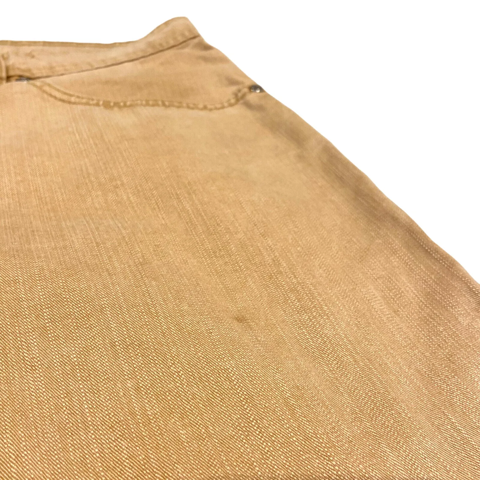 Pierre Cardin Cropped Jeans | Vintage High End Luxury Designer Denim Beige Tan