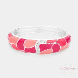 Power Play - Pink Hinged Bracelet