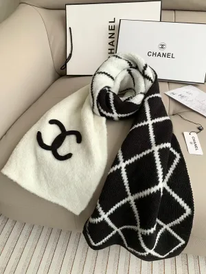 Premium 24b knitted scarf cashmere