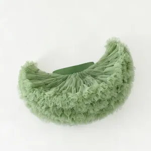 Premium Super Fluffy Girls Tutu Skirt-  Green