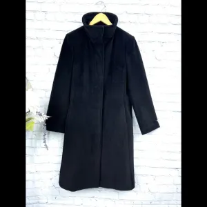 •|•PRESTON &amp; YORK•| Angora   Wool Full Length Coat Black Size 8