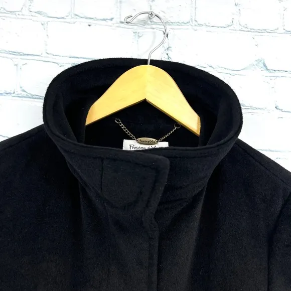 •|•PRESTON &amp; YORK•| Angora   Wool Full Length Coat Black Size 8