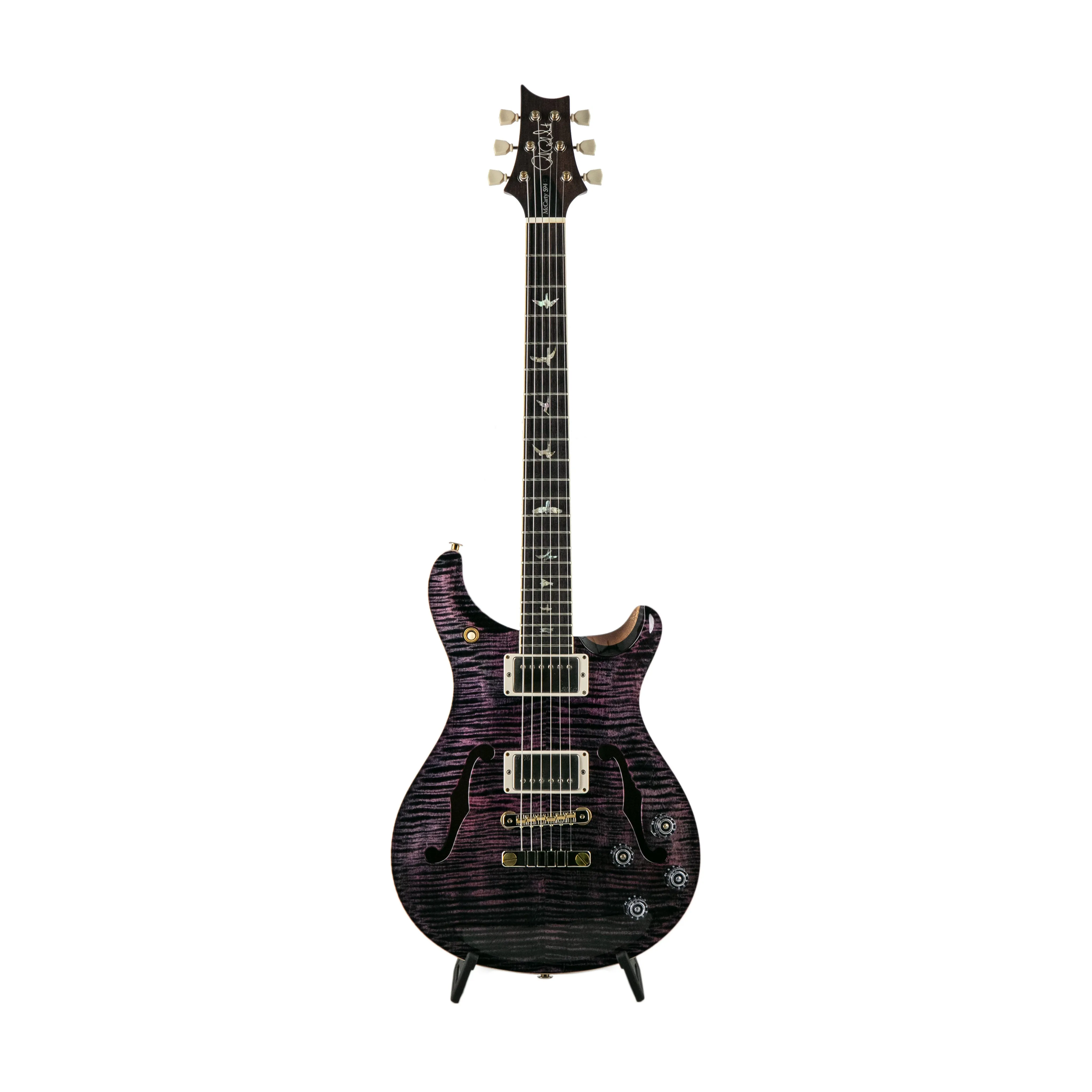 PRS McCarty 594 Hollowbody II 10 Top Electric Guitar w/Case, Purple Iris