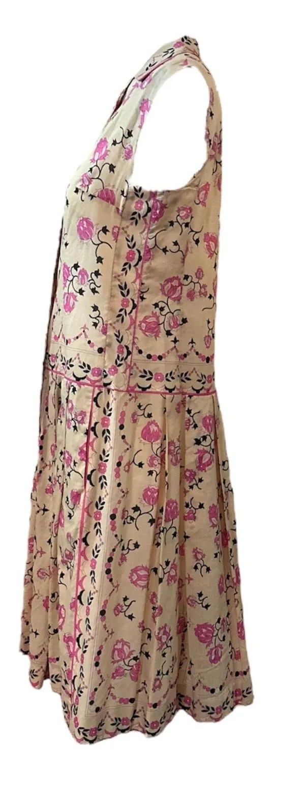 Pucci 1960's Pale Pink Floral Cotton Dress