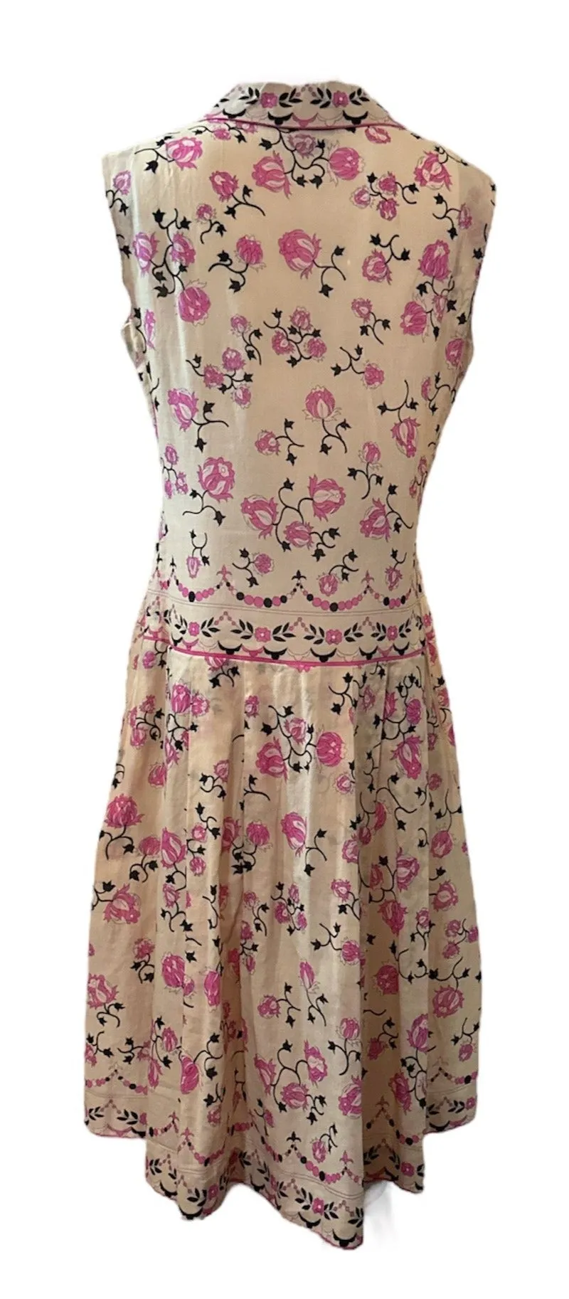 Pucci 1960's Pale Pink Floral Cotton Dress