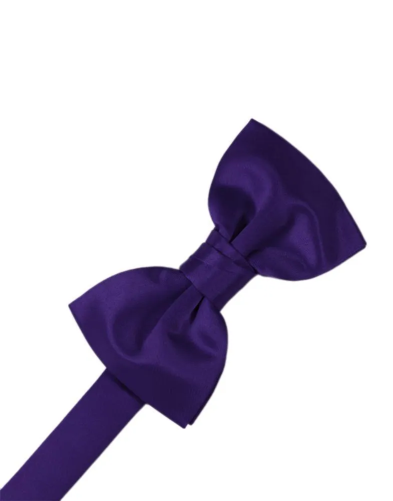 Purple Luxury Satin Kids Bow Tie
