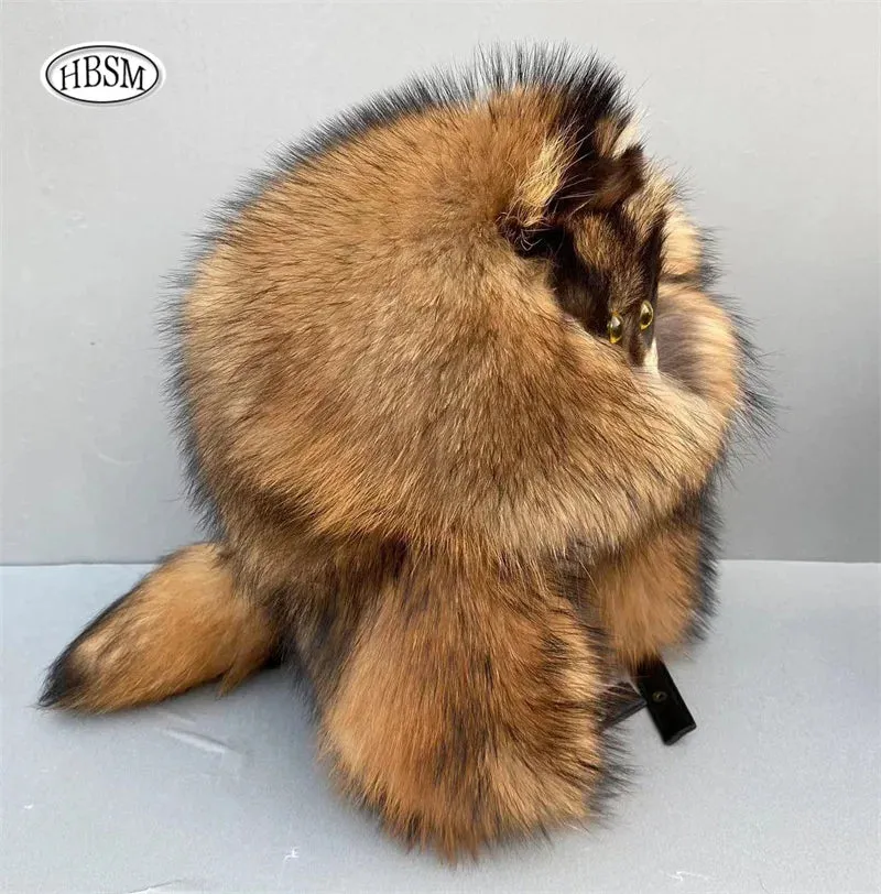 Raccoon Fur Bombers Hats