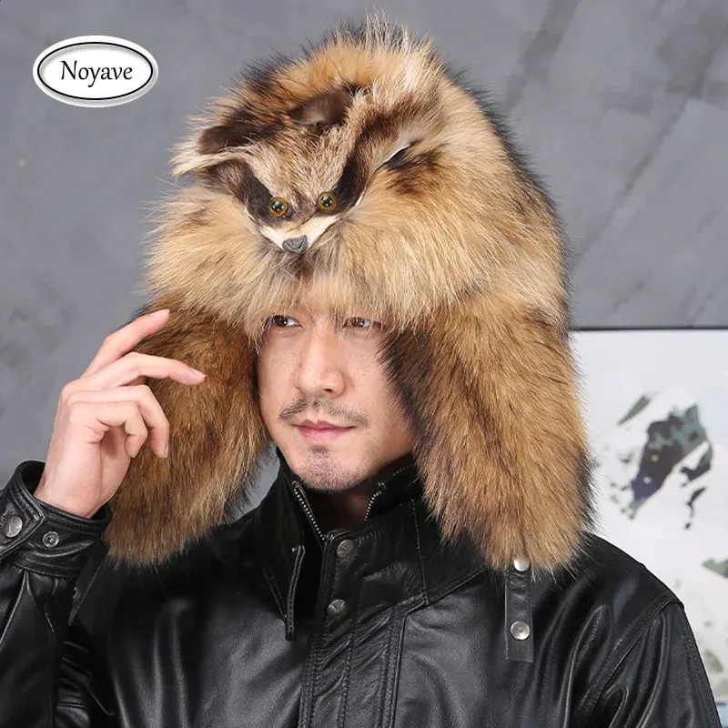 Raccoon Fur Bombers Hats