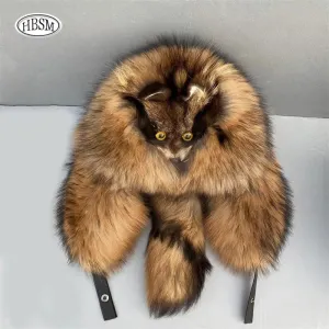 Raccoon Fur Bombers Hats