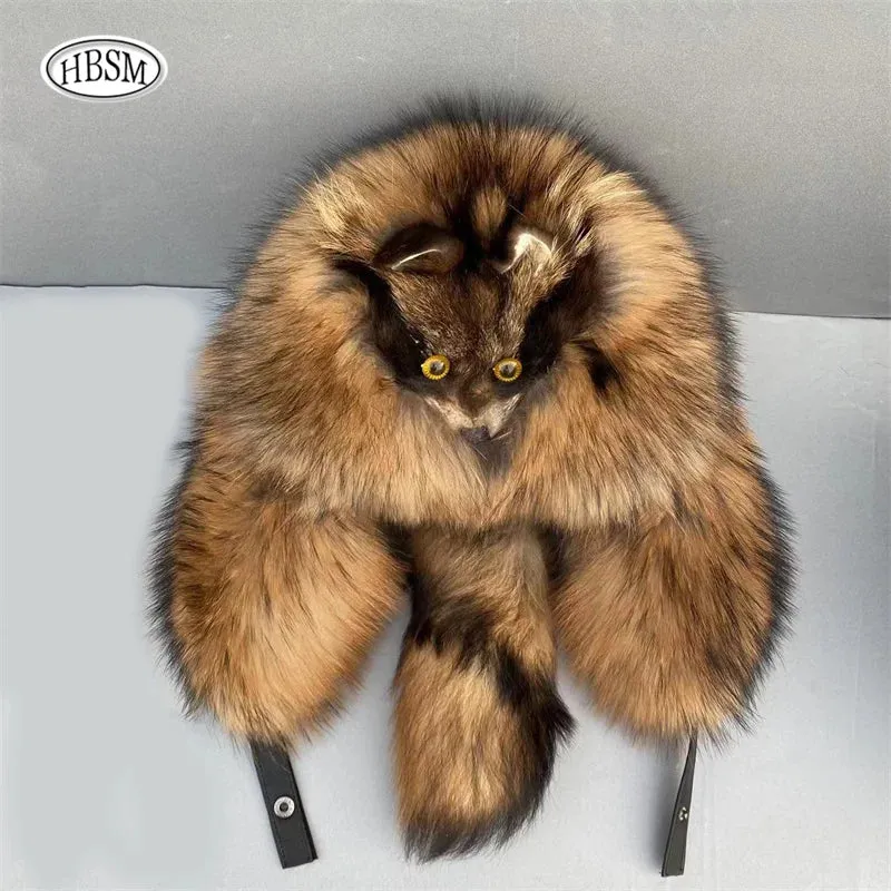 Raccoon Fur Bombers Hats