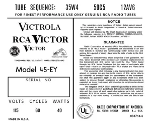 RCA-45EY-CH-132A