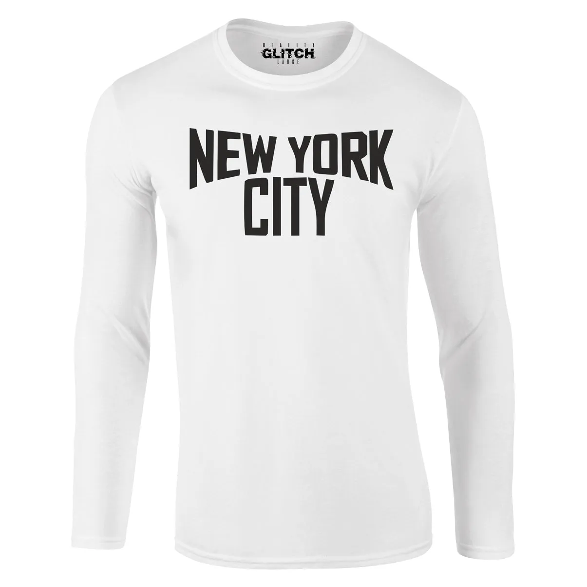 Reality Glitch New York City Mens T-Shirt - Long Sleeve