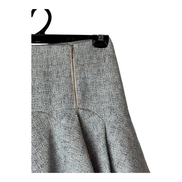 Rebecca Taylor Skirt Women 4 Gray Shark Tweed Pleated A Line Mini NWT Preppy