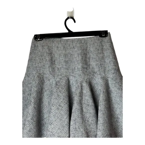 Rebecca Taylor Skirt Women 4 Gray Shark Tweed Pleated A Line Mini NWT Preppy