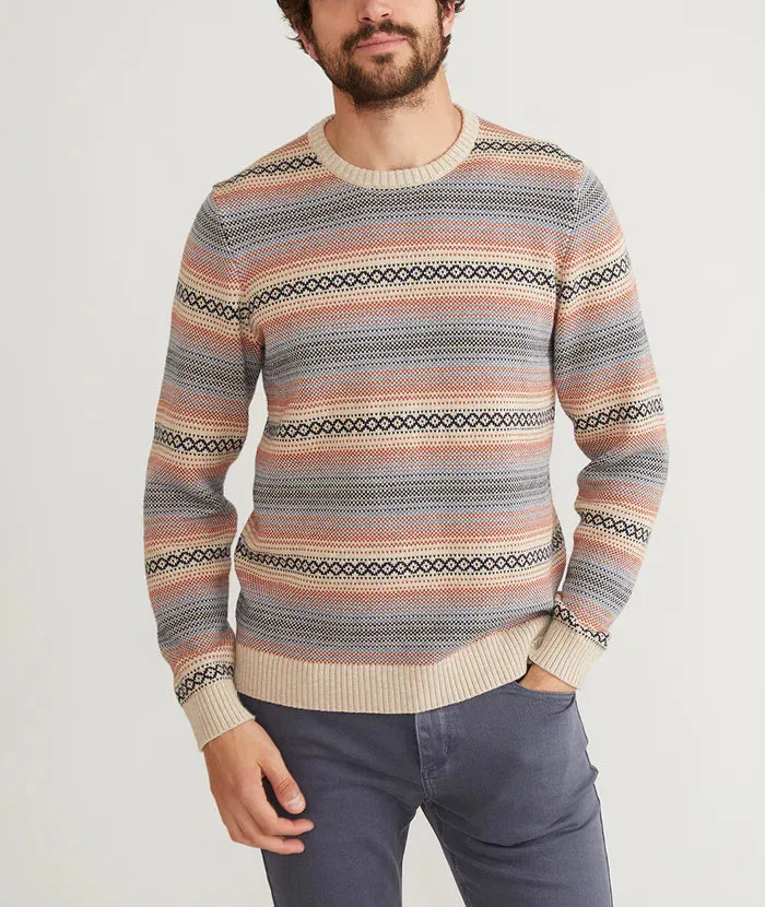 REED JACQUARD CREW SWEATER