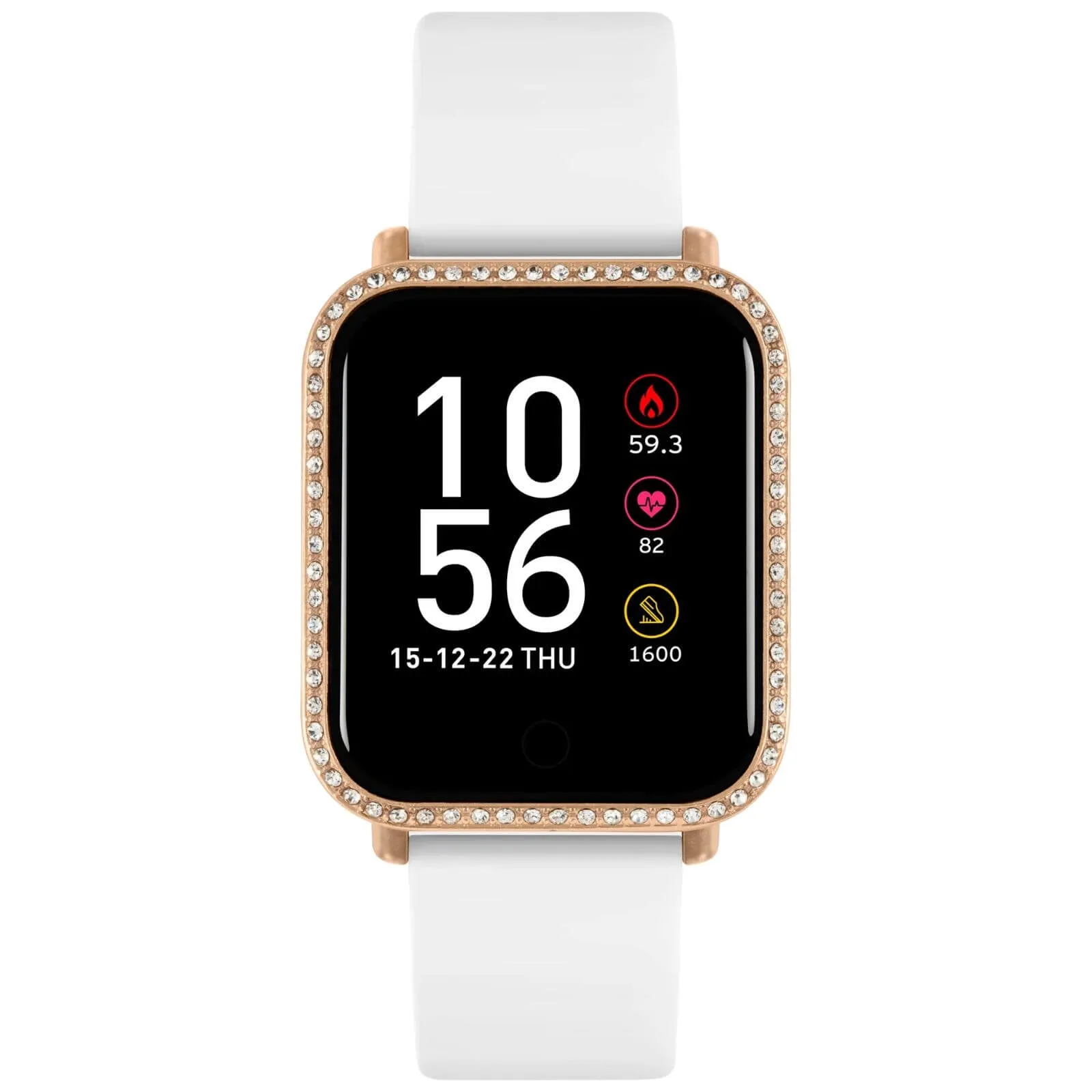 Reflex Active Square Smart Watch - White Rose Gold
